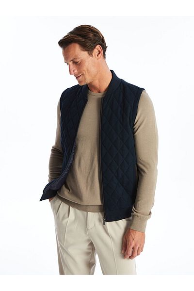 LC Waikiki Lcwk Standard Fit Stand Collar Men's Knitwear Vest
