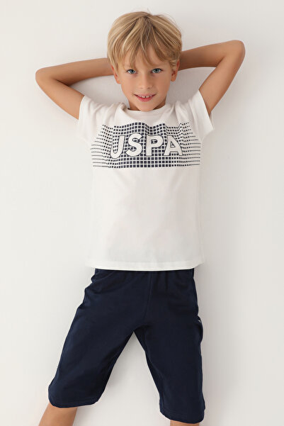 U.S. Polo Assn. Erkek Çocuk Krem Pijama Takımı 50291570-VR071