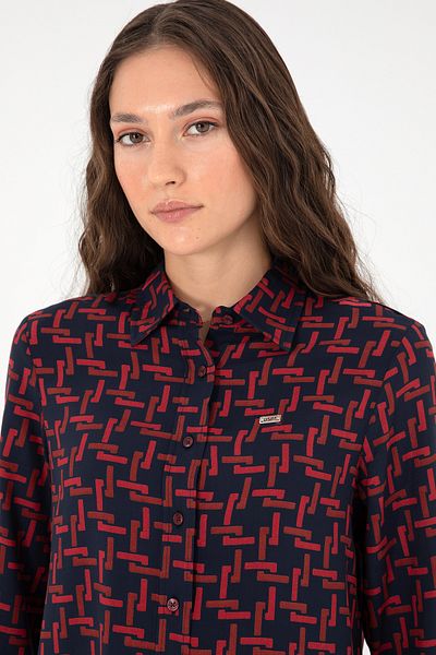U.S. Polo Assn. Long Sleeve Cherry Women's Shirt - 50291100 -Vr223