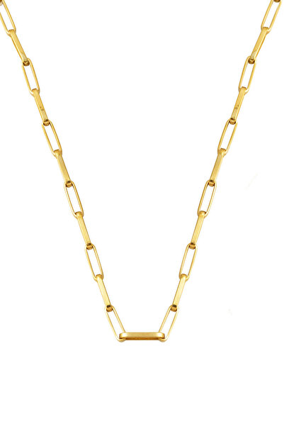 Bilezikci 14 Ayar Ataç Altın Zincir Kolye (4 mm Enli) 45 cm.