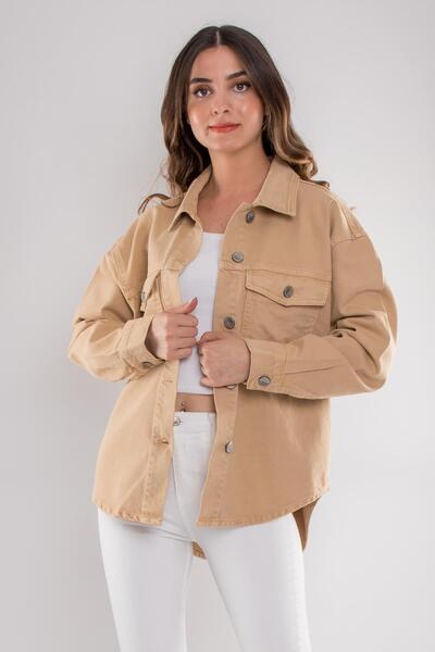 Desperado 055 Pamuklu Kadın Kot Gömlek Ceket