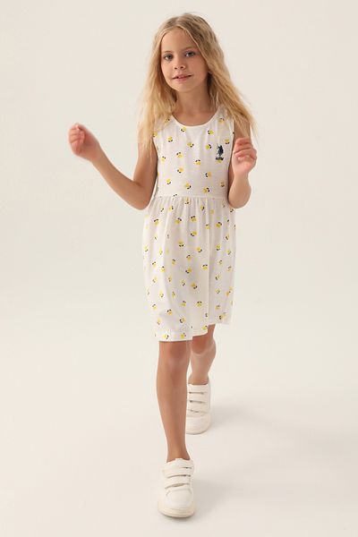 U.S. Polo Assn. Girl's Yellow Knitted Dress 50290953 -Vr044