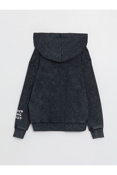LC Waikiki Суичър с качулка за момче - свободна кройка, щампа, LCW Kids