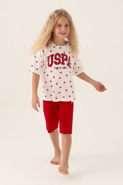 U.S. Polo Assn. Red Girl's Pajama Set -50290942-VR030