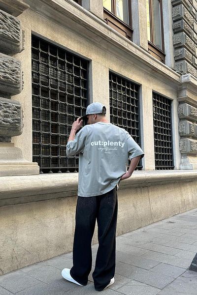 HAFKAGİYİM ΓΚΡΙ Μινιμαλισμός OUTPLENTY PREMIUM Μπλουζάκι Oversize