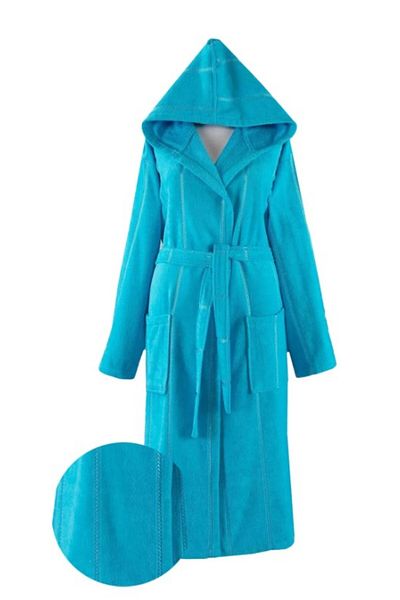 noirsecret Cotton Single Bathrobe Turquoise