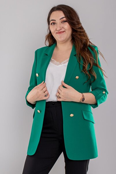 DEE'S 4602 Gold Düğmeli Blazer Tunik Ceket