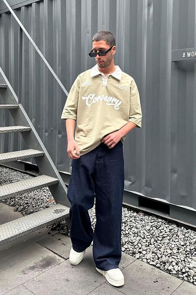 HAFKAGİYİM Μπλουζάκι WATER GREEN Coreev Polo Collar OUTPLENTY PREMIUM Oversize