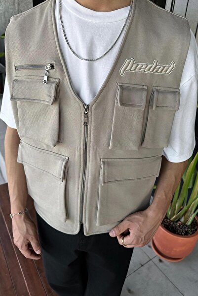HAFKAGİYİM Mocha Full Pocket Technical Dad Vest