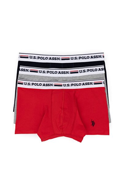 U.S. Polo Assn. Men's Red 3-Pack Boxers 50292822 -Vr030