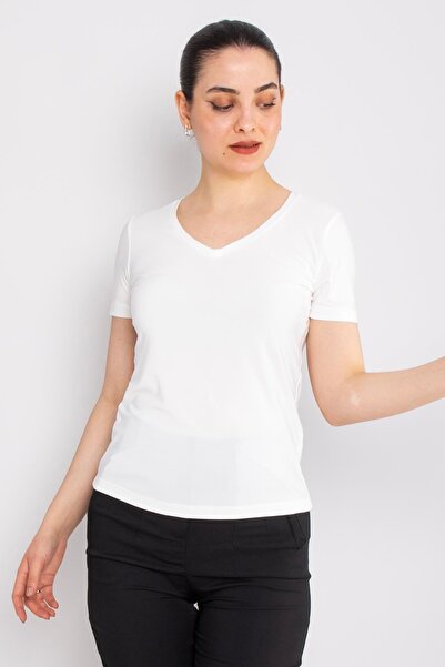 AYHAN 81942 Vyaka Kısa Kol Likralı Tshirt