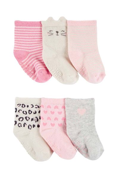 Carter's Baby Girl Socks Set 6 Pack