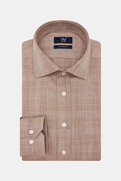 W Collection BEJ DOKULU GÖMLEK