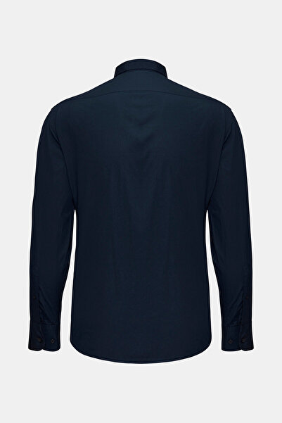 W Collection Dark Blue Seer  Shirt