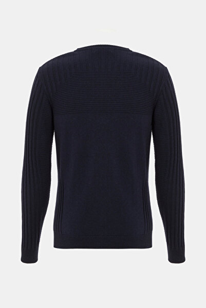 W Collection Dark Blue Viscos/Polyamide Knitwear Pullover