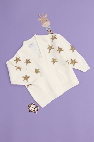 U.S. Polo Assn. Girl's Cream Knitwear Cardigan 50293107 -Vr071