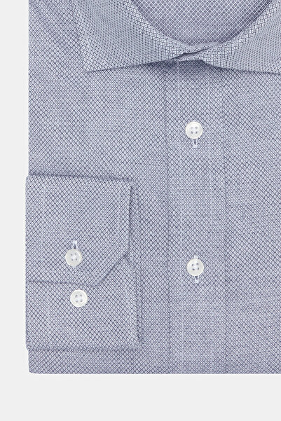 W Collection Dark Blue Textured Shirt