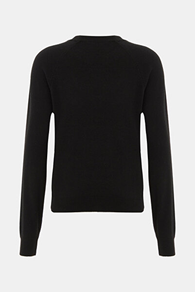 W Collection Black Viscose/Polyamide Knitwear Sweater