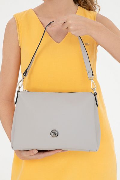 U.S. Polo Assn. Light Gray Women's Shoulder Bag -50293655-VR001