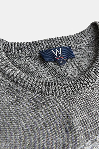 W Collection GRAY KNITWEAR SWEATER