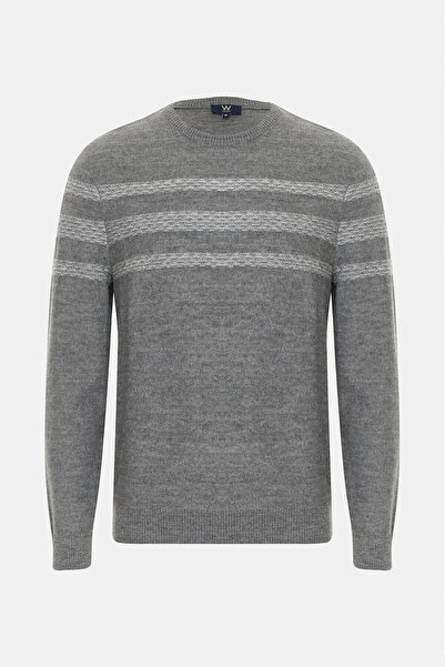 W Collection GRAY KNITWEAR SWEATER