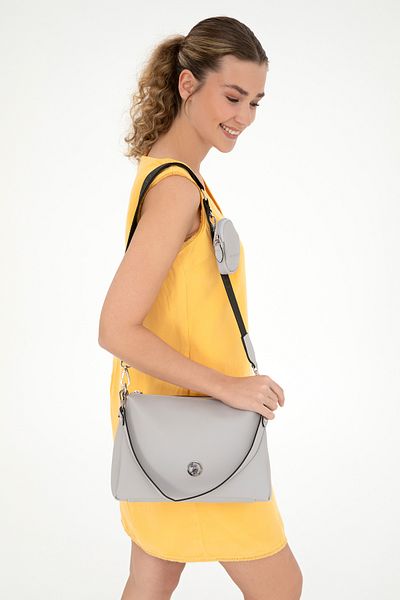 U.S. Polo Assn. Light Gray Women's Shoulder Bag -50293655-VR001