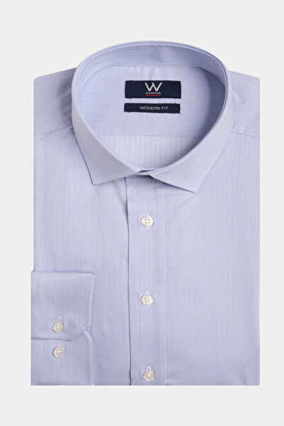 W Collection Blue Textured Shirt