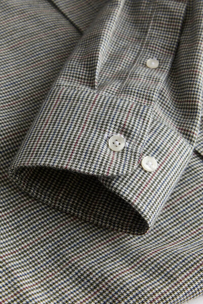 W Collection Beige Plaid Flannel Shirt