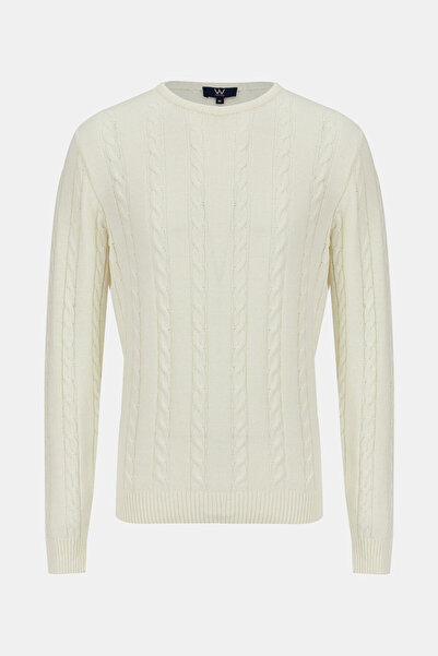 W Collection Ekru Yün/polyamid Triko Kazak