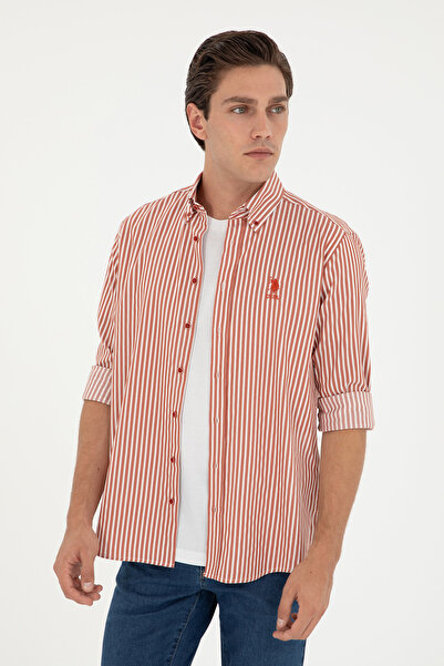 U.S. Polo Assn. Erkek Kiremit Uzun Kollu Gömlek 50294208-VR031