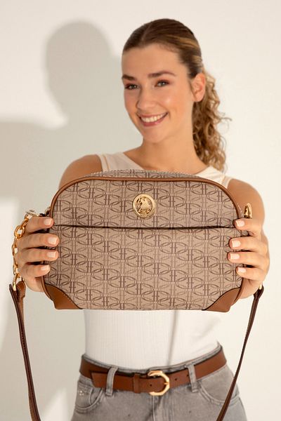 U.S. Polo Assn. Women's Dark Beige Crossbody Bag 50293712 -Vr088