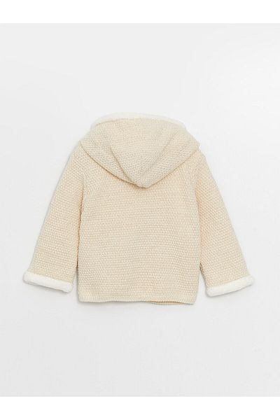 LC Waikiki Hooded Knitwear Baby Girl Cardigan
