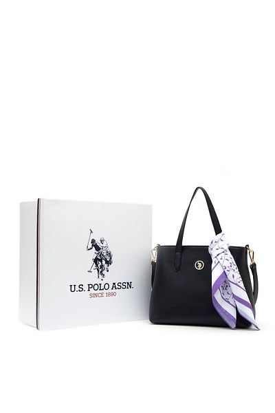 U.S. Polo Assn. Navy Blue Women's Shoulder Bag - with Scarf and Gift 50295939 -Vr033