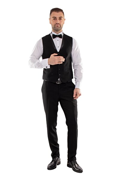 Jakamen Jk30sf18m097 Slimfit Papyonlu 6 Drop Yelekli Damatlık