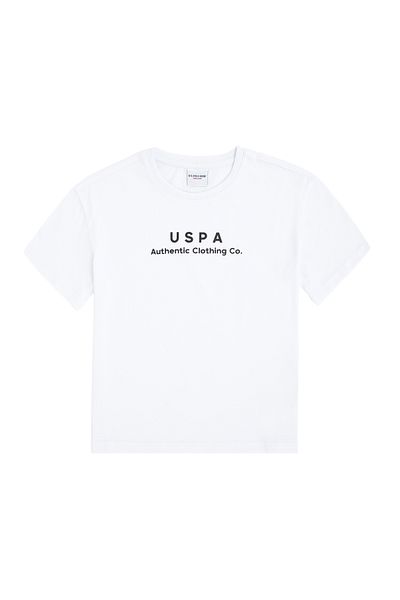 U.S. Polo Assn. Μπλουζάκι για αγόρι λευκό με λαιμόκοψη 50295983 -vr013