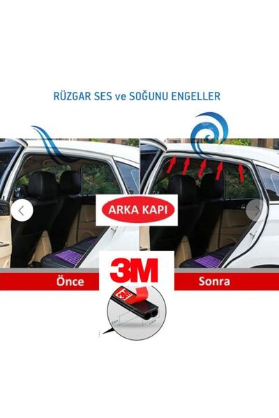 CONTACALL 3m Oto Kapı Kaput Bagaj Ses Toz Yalıtım Fitili 5 Metre Uzunluk