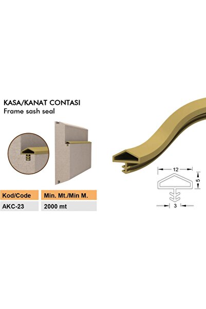 CONTACALL Ahşap Kapı Fitili Ahşap Kapı Contası Beyaz 25 Metre Ortadan Tırnaklı Çatılı