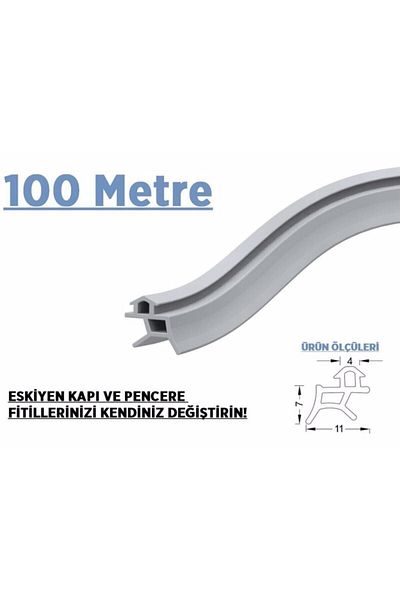 CONTACALL Gray Pimapen Door Window Seal PVC Chopping Wick 100 Meters Egepen, Winsa, All Classic