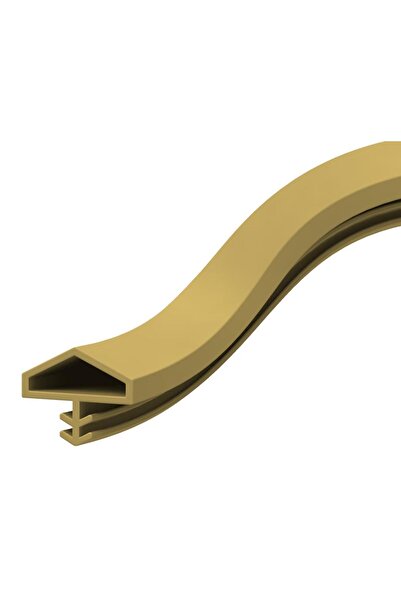 CONTACALL Ahşap Kapı Fitili Ahşap Kapı Contası Krem 25 Metre Ortadan Tırnaklı Çatılı