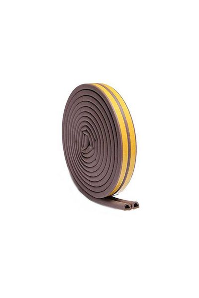 CONTACALL Bondit Double Rubber Door and Window Insulation Tape - 5X2 10 Meters Coffee Color