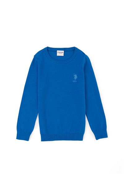 U.S. Polo Assn. Boy's Cobalt Basic Crew Neck Sweater 50269409 -Vr077