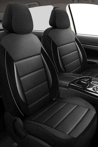 TROBUS Fiat Fiorino 2007 Ve Sonrası Sport Deri Koltuk Kılıfı Takımı Siyah
