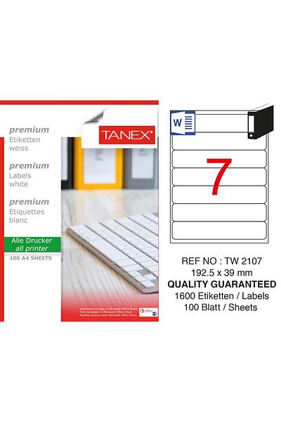 Tanex Tw-2107 Αυτοκόλλητο λέιζερ 100 Συσκευασία