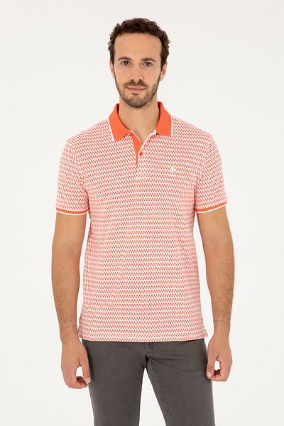 U.S. Polo Assn. Ανδρικό μπλουζάκι με λουλούδια ρόδι 50282784-VR039