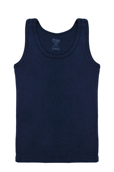 Öts Tricou pentru băieți, 3 piese, gri, bleumarin, albastru, cu nervuri (100% bumbac)