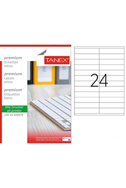 Tanex ملصق ليزر Tw-2224 105x23mm 100 قطعة