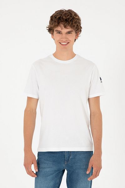 U.S. Polo Assn. Ανδρικό λευκό μπλουζάκι