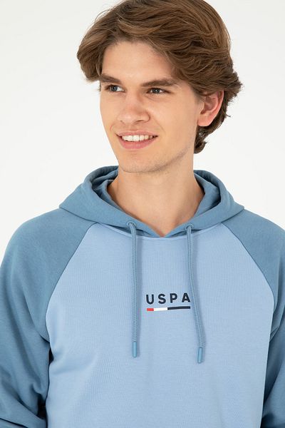 U.S. Polo Assn. Men's Regular Fit Hooded Light Blue Sweatshirt 50293358 -Vr003