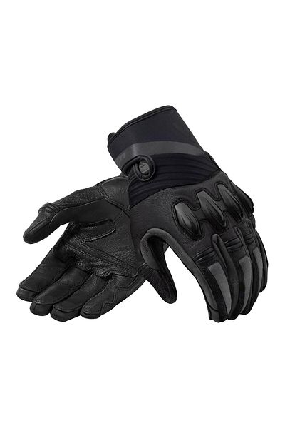 Revit Summer Black Leather Gloves Energy