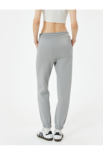 Koton Şardonlu Jogger Eşofman Altı Beli Bağlamalı Cepli
